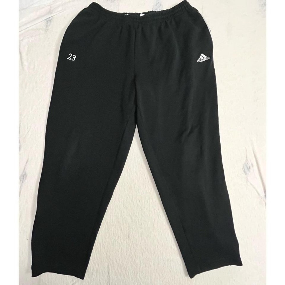 Adidas Track Pants Men's XL‎ Black Athletic Joggers Drawstring #23 Logo Retro
